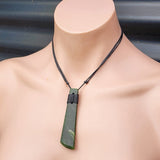 NZ Greenstone Pounamu Toki Pendant Necklace (N169)