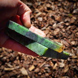 673g Raw Nephrite Jade Carving Slices (R14B775)