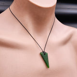 Natural Greenstone Pendant Necklace (AJJC2412)