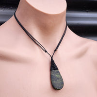 NZ Greenstone Pounamu Patu Pendant Necklace (N372)