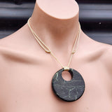NZ Greenstone Pounamu Disk Pendant Necklace (N463)