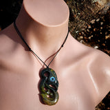 Natural Jade Manaia Pendant Necklace (N1123)