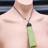 NZ Greenstone Pounamu Toki Pendant Necklace (N423)