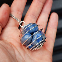 Interchangeable Crystal Stone Holder Empty Cage Necklace