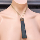 XL NZ Greenstone Pounamu Toki Pendant Necklace (N455)