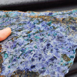 1.75kg Natural Iolite with Green Tourmaline Carving Slice (R14B476)