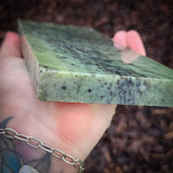 1034g Raw Nephrite Jade Carving Slice (R14B651)