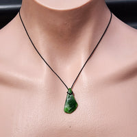 Natural Greenstone Pendant Necklace (AJJC2448)