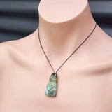 Natural Turquoise Toki Pendant Necklace (1BBB268)