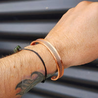 Copper Magnetic Mesh Cuff Bracelet