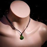 Natural Jade Pikorua Twist Pendant Necklace (N2150)