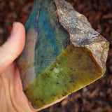 509g Raw Nephrite Jade Carving Slice (R14B655)