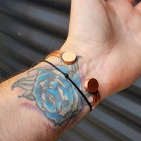 Copper Magnetic Center Lined Bracelet