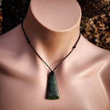 NZ Greenstone Pounamu Toki Pendant Necklace (N982)