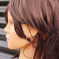 25mm Solid 925 Sterling Silver Round Hoop Earrings