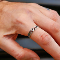 Solid 925 Sterling Silver 5.8mm Celtic Band Ring
