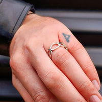Solid 925 Sterling Silver Wide Irregular Hole Ring