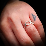 Solid 925 Sterling Silver Wide Irregular Hole Ring