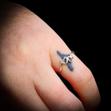 Solid 925 Sterling Silver Double Heart Ring