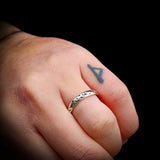 (Q) Solid 925 Sterling Silver Koru Band Ring