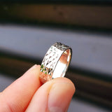 (R) Solid 925 Sterling Silver 7mm Diamond Cut Band Ring