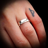 (T) Solid 925 Sterling Silver Mountains Band Ring