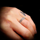 (O) Solid 925 Sterling Silver Trinity Knot Celtic Band Ring