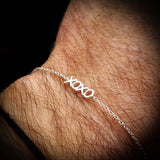 Solid 925 Sterling Silver XoXo Chain Bracelet