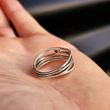 Solid 925 Sterling Silver & Natural Garnet Irregular Cage Ring