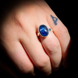 (R) Solid 925 Sterling Silver & Natural Kyanite Handmade Ring
