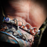 Solid 925 Sterling Silver & Natural Raw Tanzanite Handmade Chain Bracelet