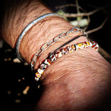 Mosaic Baltic Amber Elastic Bracelet