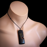 Koru Toki Black Bone Carving Pendant Necklace