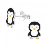 925 Sterling Silver Penguin Stud Earrings