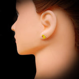 Childrens 925 Sterling Silver Rubber Duck Stud Earrings