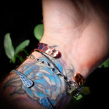 Copper Magnetic Hammer Finish Cuff Bracelet