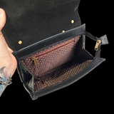 Genuine Leather Backpack - Black