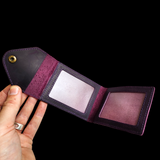 (CLEARANCE) Genuine Leather Fold Over Card Holder - Multiple Color Options