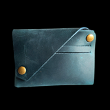 Genuine Leather Fold Over Card Holder - Multiple Color Options