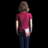 Genuine Leather Vertical Gypsy Shoulder Bag - Vintage Brown