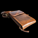 Genuine Leather Gypsy Shoulder Bag - Vintage Brown