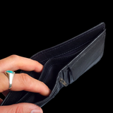 Genuine Leather Hand Tooled Wallet - Brown Turquoise