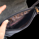 Genuine Leather Hand Bag - Purple