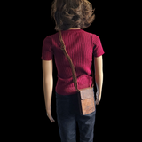 Genuine Leather Shoulder Bag - Vintage Brown