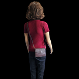 Genuine Leather Small Shoulder Bag - Brown