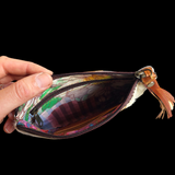 Genuine Leather & Cow Hair Clutch Purse - Tan & Hair