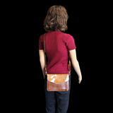Genuine Leather & Cow Hair Shoulder Bag - Brown