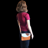 Genuine Leather & Cow Hair Shoulder Bag - Brown + Hair