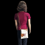 Genuine Leather & Cow Hair Shoulder Bag - Brown