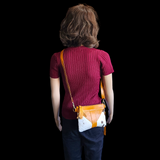 Genuine Leather & Cow Hair Shoulder Handbag - Tan